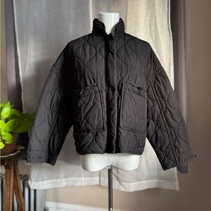 Zara Dark Quilted Outerwear